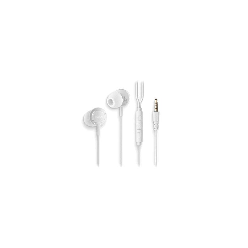 Écouteurs intra-auriculaires NGS CROSS DRIFT avec microphone - Jack 3,5 mm - Bouton multifonction - Couleur blanche