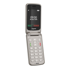Téléphone portable senior Gigaset GL595 - Écran 2,8" - Clapet - IP44 - Base de chargement - Gris