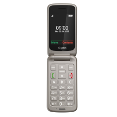 Téléphone portable senior Gigaset GL595 - Écran 2,8" - Clapet - IP44 - Base de chargement - Gris