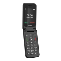 Téléphone portable senior Gigaset GL595 - Écran 2,8" - Clapet - IP44 - Base de chargement - Noir