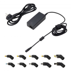 Chargeur universel pour ordinateur portable Ewent 65 W - 10 prises interchangeables - Automatique - Gestion intelligente de