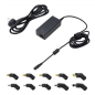 Chargeur universel pour ordinateur portable Ewent 65 W - 10 prises interchangeables - Automatique - Gestion intelligente de