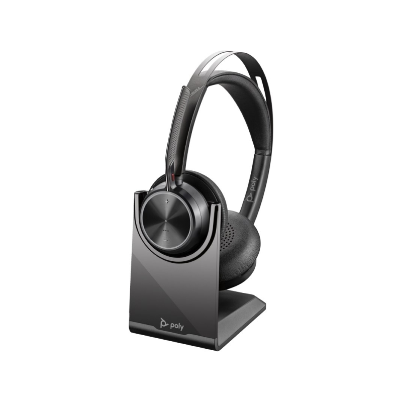 Casque Plantronics/Poly Voyager Focus 2 MS Bluetooth 5.1 avec microphone - Réduction du bruit - Coussinets d'oreille rembourrés
