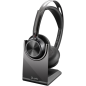 Casque Plantronics/Poly Voyager Focus 2 MS Bluetooth 5.1 avec microphone - Réduction du bruit - Coussinets d'oreille rembourrés