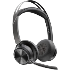 Casque Plantronics/Poly Voyager Focus 2 MS Bluetooth 5.1 avec microphone - Réduction du bruit - Coussinets d'oreille rembourrés
