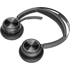 Casque Plantronics/Poly Voyager Focus 2 MS Bluetooth 5.1 avec microphone - Réduction du bruit - Coussinets d'oreille rembourrés
