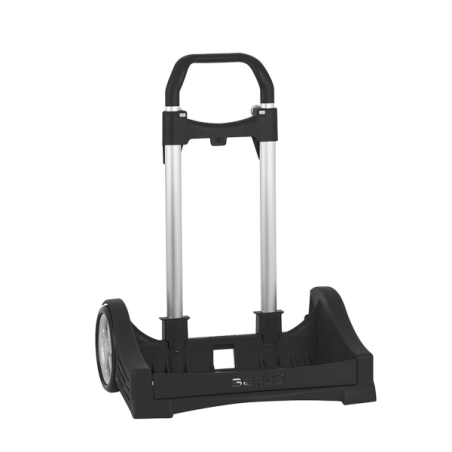 Chariot à dos Safta Evolution - Fixation universelle - Roues anti-vibrations de 14 cm - Aluminium/PP - 40 x 85 x 28 cm - Noir