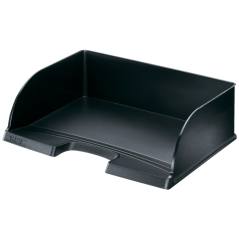 Plateau à documents Leitz Plus Jumbo grande capacité - Accès paysage - Jusqu'à 10 unités empilables - Noir