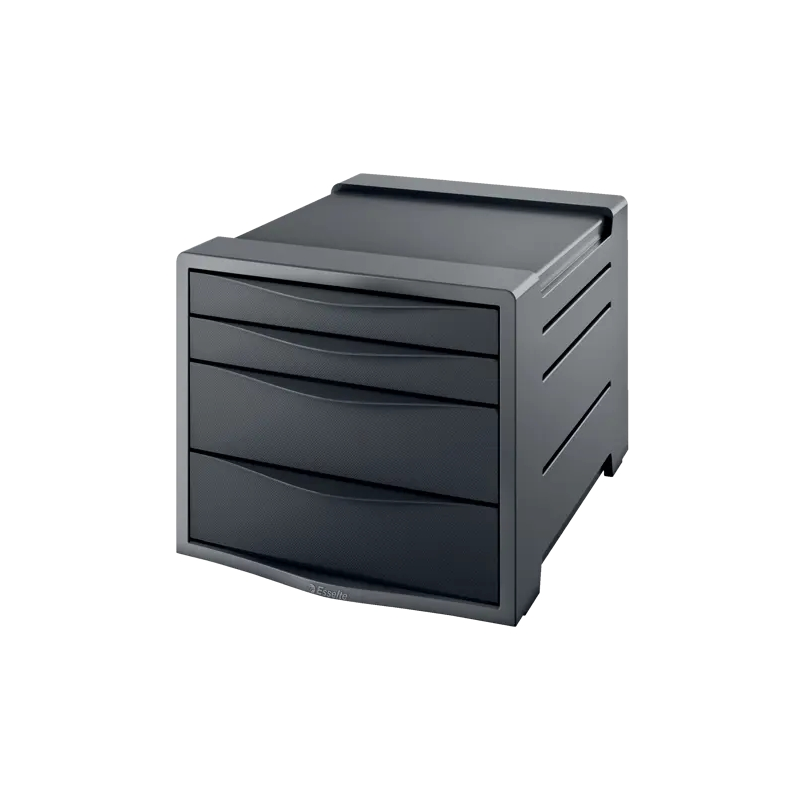 Commode 4 tiroirs Esselte Europost Vivida - 2 tailles de tiroirs - Glissement fluide - Base en caoutchouc antidérapante