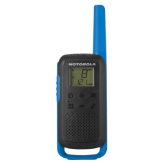 Pack de 2 talkies-walkies Motorola T62 - 16 canaux PMR446 + 121 codes de confidentialité - Portée jusqu'à 8 km - Autonomie