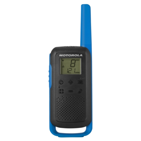 Pack de 2 talkies-walkies Motorola T62 - 16 canaux PMR446 + 121 codes de confidentialité - Portée jusqu'à 8 km - Autonomie