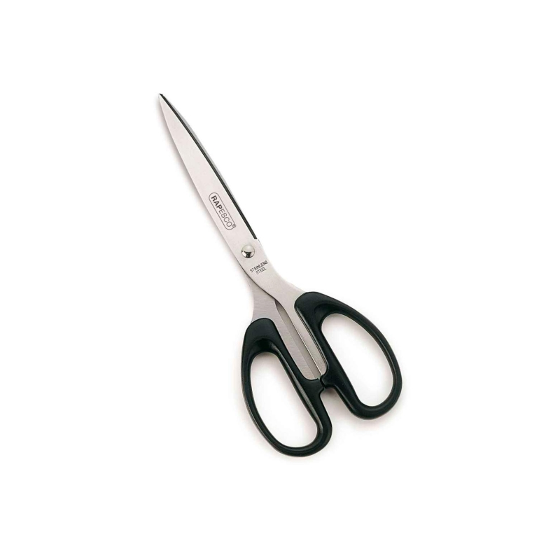 Ciseaux Rapesco Essential en acier inoxydable 21 cm - Poignées ergonomiques - Convient aux droitiers et aux gauchers - Noir