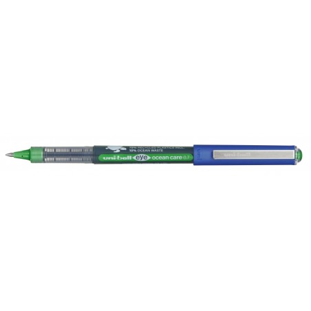 Stylo encre liquide Uni-ball Eye Ocean Care vert 0,7 mm x12

