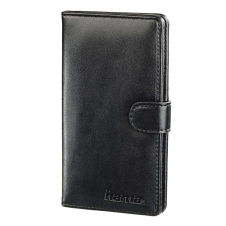 Étui Hama Vegas pour cartes mémoire SD et micro-SD - Peut contenir jusqu'à 12 cartes - Cuir - 8 x 1,6 x 13,7 cm - Noir