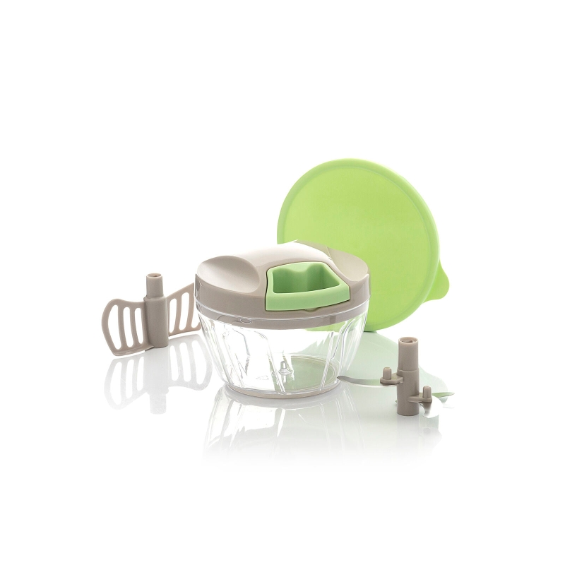 Hachoir manuel Innovagoods Spinop Mini - Capacité 400 ml - Accessoires inclus - Nettoyage facile - Compact et léger - 2,5 x 9,5