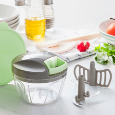Hachoir manuel Innovagoods Spinop Mini - Capacité 400 ml - Accessoires inclus - Nettoyage facile - Compact et léger - 2,5 x 9,5
