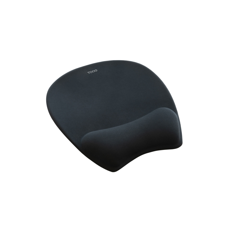 Tapis de souris ergonomique Tooq TQMP1002-B - Repose-poignet en mousse à mémoire de forme - Surface douce, élastique