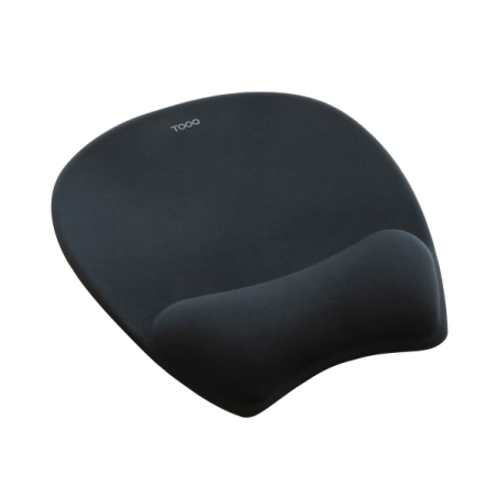 Tapis de souris ergonomique Tooq TQMP1002-B - Repose-poignet en mousse à mémoire de forme - Surface douce, élastique