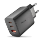 Chargeur mural ultra-rapide GaN NGS ERA 65 W - 2 ports USB-C et 1 port USB-A - Noir