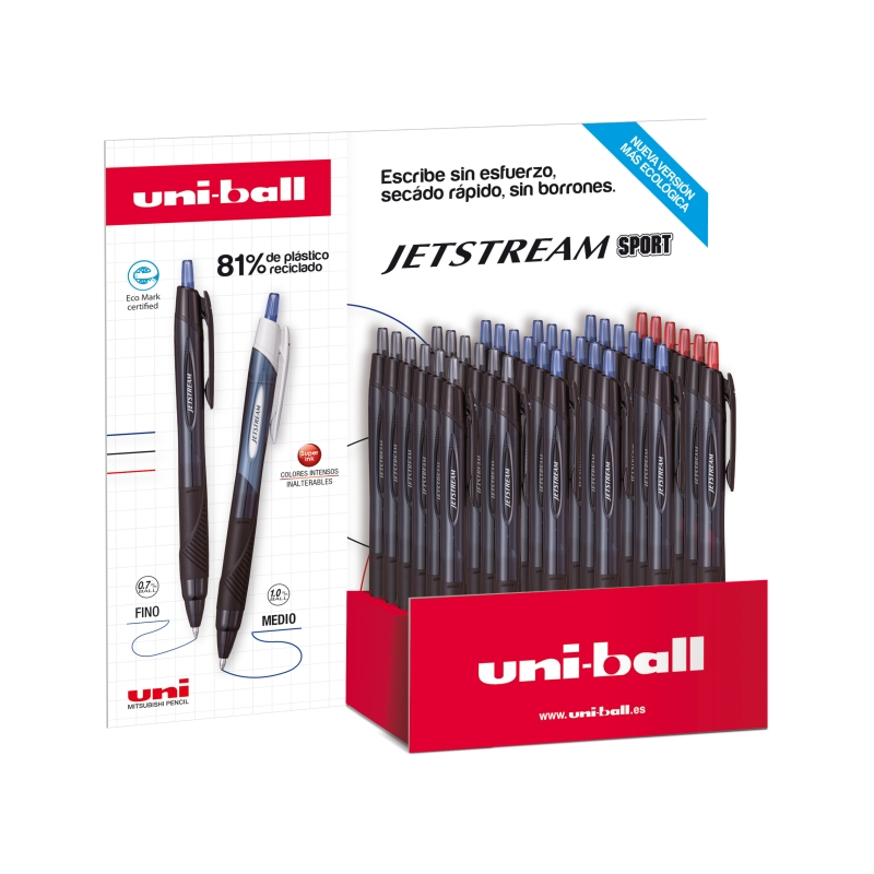 Stylos rétractables Uni-ball JetStream Sport 0,7 mm x36