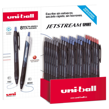 Boîte de stylos Uni-ball, couleurs assorties