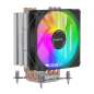 Refroidisseur de processeur Unykach Unycool H60 ARGB - Multisocket universel - Ventilateur 120 mm - Noir