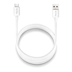 Câble USB-C vers USB-A NGS ZYRO-AC - Charge rapide - 480 Mbit/s - 15 W - 1 mètre - Blanc