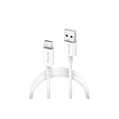 Câble USB-C vers USB-A NGS ZYRO-AC - Charge rapide - 480 Mbit/s - 15 W - 1 mètre - Blanc