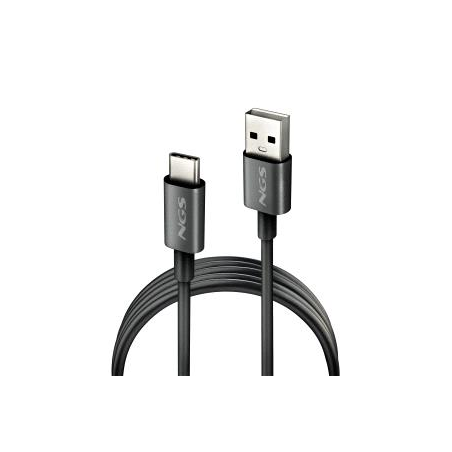 Câble USB-C vers USB-A NGS ZYRO-AC - Charge rapide - 480 Mbit/s - 15 W - 1 mètre - Noir