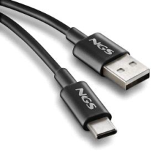 Câble USB-C vers USB-A NGS ZYRO-AC - Charge rapide - 480 Mbit/s - 15 W - 1 mètre - Noir