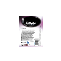 Pack de 1 pile alcaline Cegasa Ultra 6LR61 9 V - Haute technologie - Plus de capacité, de puissance et de performances