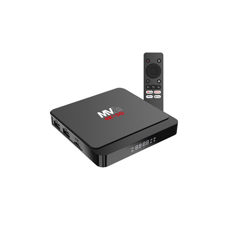 Mini PC Smart TV Muvip MV22 4K 5G - Android 14 - Quad Core - 2 Go RAM - 16 Go - Couleur noire
