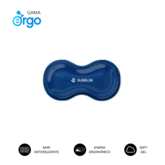 Repose-poignet de souris Subblim Ergo Crystal Flex - Gel rafraîchissant auto-ajustable - Design ergonomique ondulé - Base
