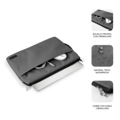 Housse Subblim Urban pour ordinateur portable de 13,3" à 14" - Protection élégante et fonctionnelle - Tissu polyester 600D