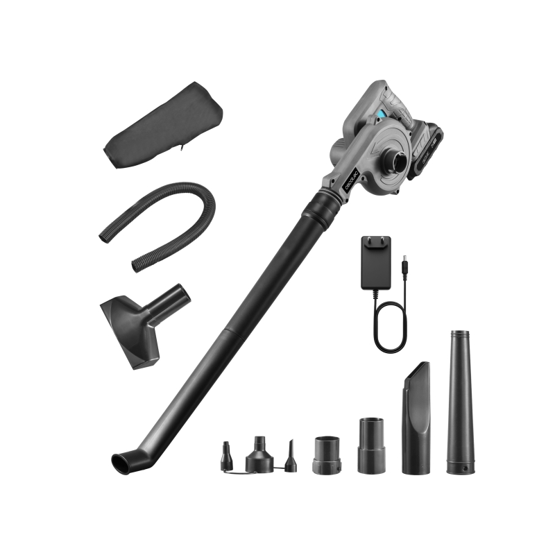 Souffleur de feuilles sans fil Cecotec AirForce 2120 FreeMove - Batterie 21 V 2 Ah - Accessoires inclus - Multifonctionnel