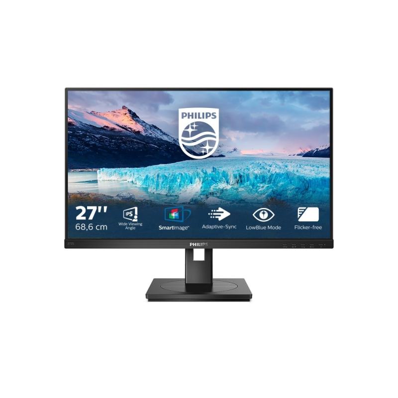 Moniteur Philips S Line 272S1AE/00 27" LED IPS Full HD 75 Hz - Temps de réponse de 4 ms - Haut-parleurs 4 W - Réglable en