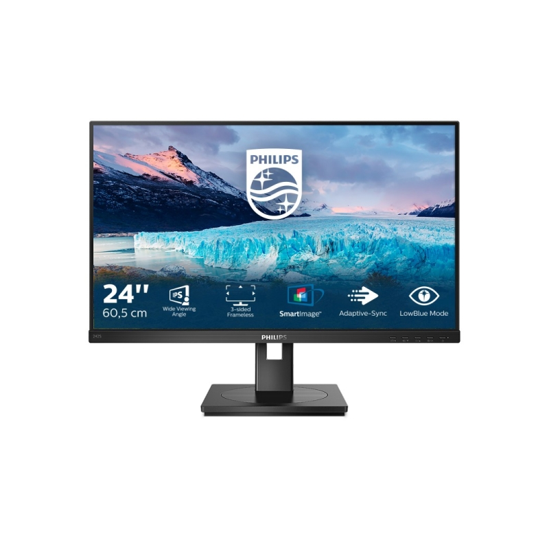 Moniteur Philips S Line 242S1AE/00 23,8" LED IPS Full HD 75 Hz - Temps de réponse de 4 ms - Haut-parleurs 4 W - Réglable en