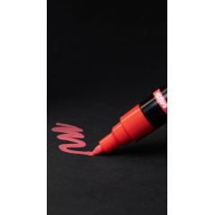 Boîte de 16 marqueurs peinture Posca PC-5BR - Pointe pinceau 1-4 mm - Encre à l'eau - Résistant à la lumière - Non permanent