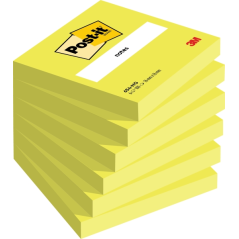 Lot de 6 blocs de 100 notes autocollantes repositionnables Post-It - Forme carrée - 76 x 76 mm - Couleur verte
