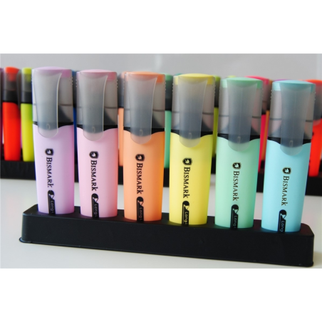 Lot de 6 marqueurs fluorescents Bismark pointe biseautée