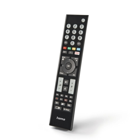 Télécommande Hama pour téléviseur Grundig - Portée de 10 m - 48 boutons - Accès direct aux plateformes de streaming - 22,4 x 5