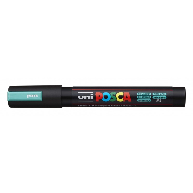 LOT de 6 Posca PC-5M Marqueur peinture - Pointe polyester 1,8-2,5 mm - Encre à base d'eau - Résistant à la lumière - Non