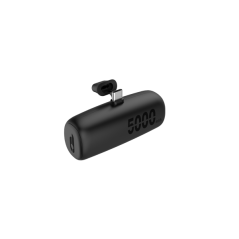 Batterie externe LiPo Blackbyte 5000 mAh/Power Bank - 10 W - Entrée et sortie USB-C - Support intégré - Revêtement caoutchouté