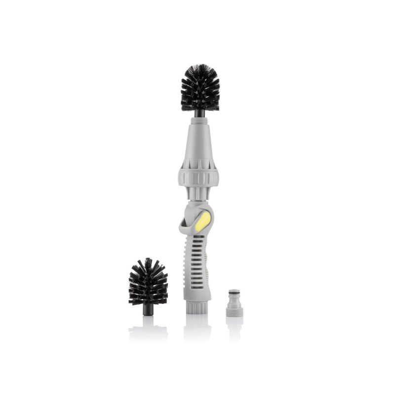Brosse rotative pour tuyau Innovagoods Twise - Régulateur de pression - Multifonctionnelle - 39 x 7 x 7 cm - Grise et jaune
