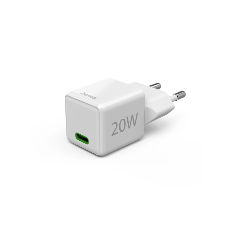 Chargeur mural Hama - Puissance 20 W - USB-C - Alimentation - Qualcomm - Blanc