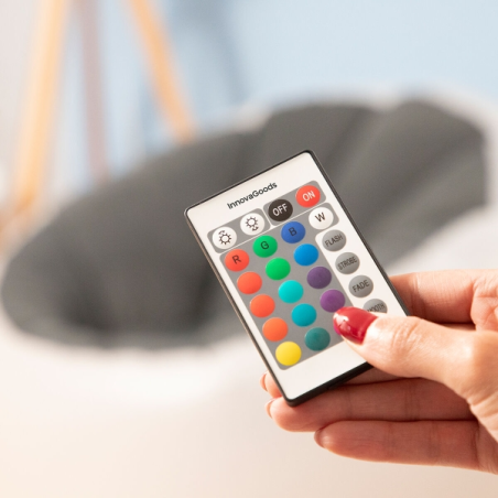 Fauteuil gonflable Innovagoods Cight avec lumières LED multicolores - Télécommande - Indice de protection IP67 - Matériau doux
