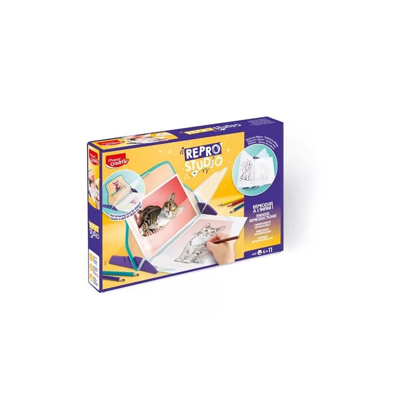 Kit de dessin créatif Maped Repro'Studio, technique de l'image miroir - À partir de 6 ans
