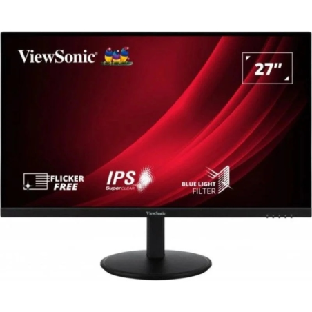 Moniteur ViewSonic VG2709-2K-MHD-2 27" IPS QHD HDR LED - Temps de réponse de 4 ms - Haut-parleurs 5 W - Réglable en hauteur