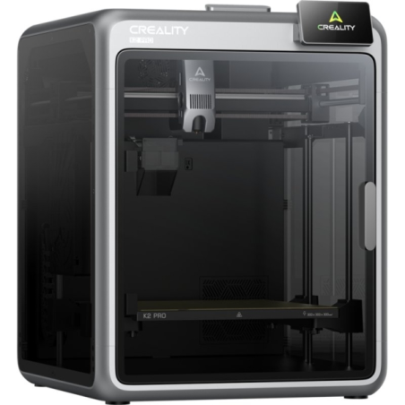Imprimante 3D fermée Creality K2 Pro - Dimensions : 30 x 30 x 30 cm - Boîtier en aluminium aérospatial - Interface utilisateur