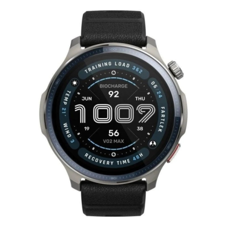 Montre connectée Amazfit Balance 2 avec écran 1,5" - Verre saphir - Étanchéité 10 ATM - Jusqu'à 21 jours d'autonomie - Noir